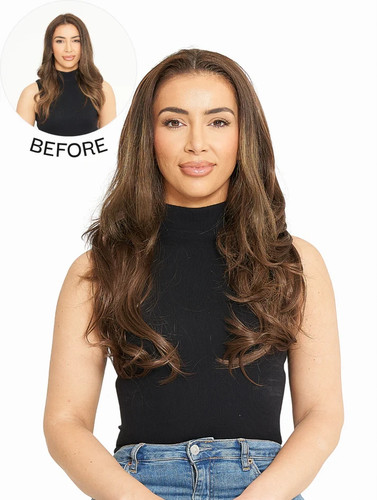 Koko half wig long wavy - half,