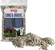 Natural Aquarium Gravel,Decorative Soil,Sand and White Gravel,Grains 3-4 mm,2 KG