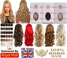 KOKO EVA LOOSE CURL NATURAL LOOK WAVY HAIR 3/4 HALF HEAD WIG 24" Various Colours