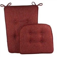 Klear Vu Embrace Rocking Chair Cushion Set Non Slip Gripper Red 2 Piece