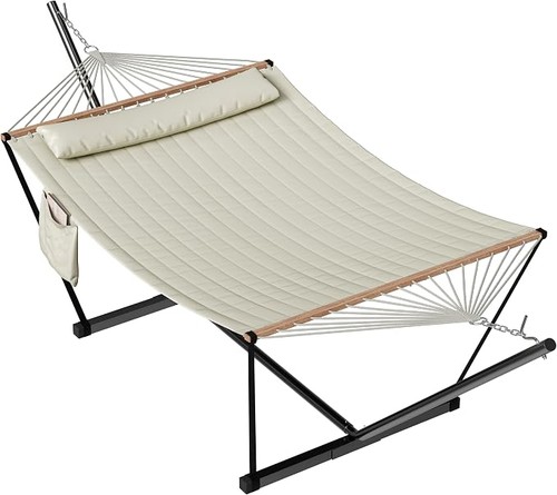 Portable double hammock with - double,