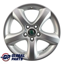 Skoda Fabia 5J Silver Wheel Rim Alloy 15" 6J ET:43 Star Spoke 5J0601025A