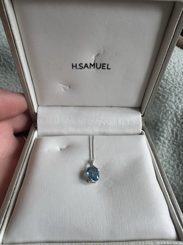Samuel 9ct white gold topaz - gold,