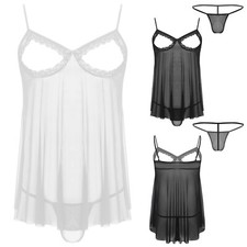 Men Sissy Dress with G-String