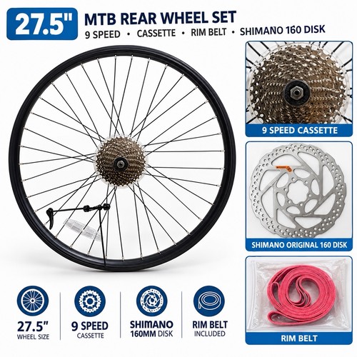 Mtb rear wheel 9 - wheel, speed