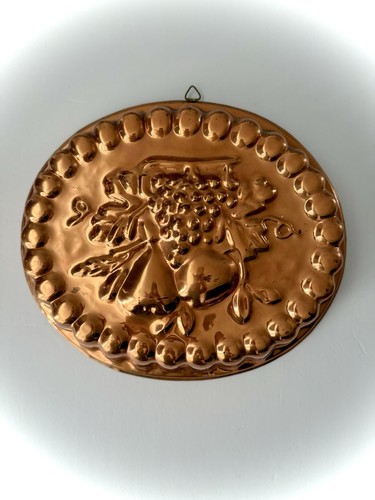 Large copper oval mold - copper, tin