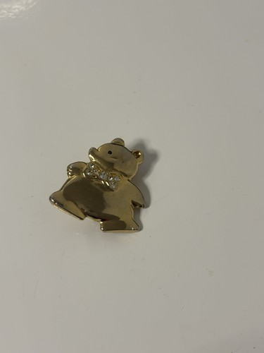 Vintage gold plated - teddy, bear
