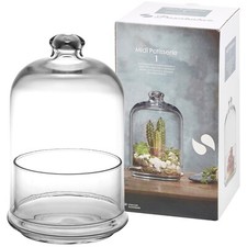 Tall Clear Glass Display Cake Food Dessert Stand Patisserie with Dome Cover Lid