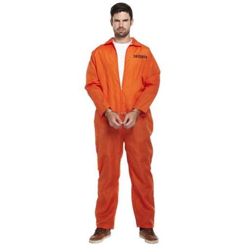 Mens prisoner costume overall - mens,