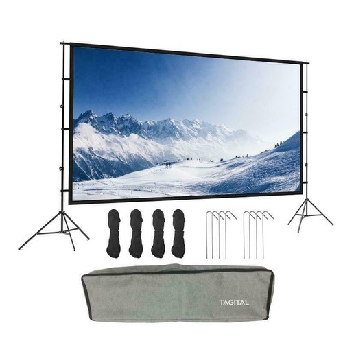 Projector screen with stand - with,