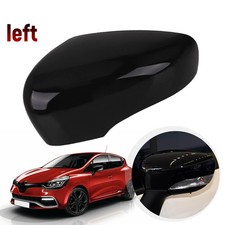 Left Passenger Door Wing Mirror Cover Cap Gloss Black For Renault Clio MK4 2012+