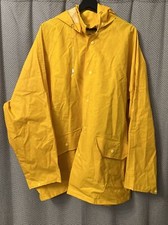 DUR ABEL YELLOW MENS SIZE XL FISHERMANS 100% WATERPROOF RAIN JACKET (PRE-OWNED)