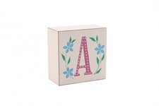 White Wooden Floral Letter