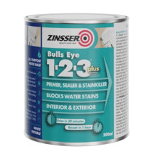 Zinsser Bulls Eye 123 Plus Primer Sealer Stain Block Killer Interior/Exterior