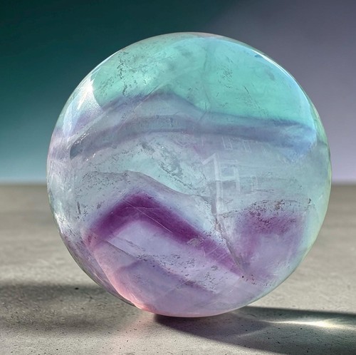 Rainbow fluorite sphere - sphere, 60mm