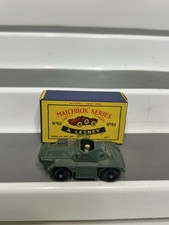 Vintage Matchbox Lesney 61 Army Scout Car Diecast Toy England Boxed 1:64 Scale