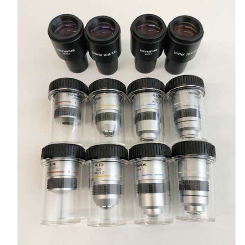 Olympus microscope lens lot - olympus,