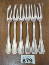 6 x 20.5 cm Christofle RUBANS Table Forks - Silver Plated Cutlery