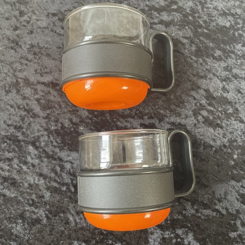 Pair vintage 1980s - vintage, glass