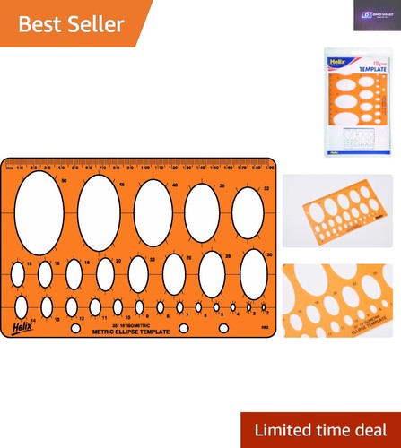 Compact 7x7 ellipse stencil - compact, cm