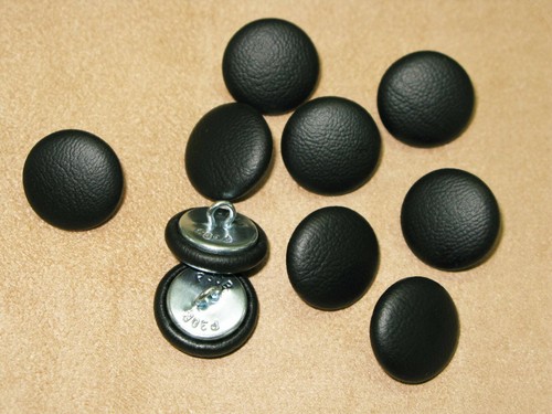 Buttons black faux leather - 6,