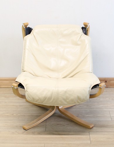 Vintage cream leather falcon - cream,
