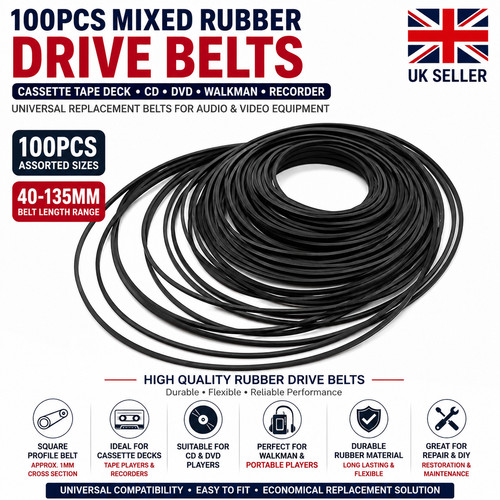 100pcs 135mm mixed - 40-135mm, rubber