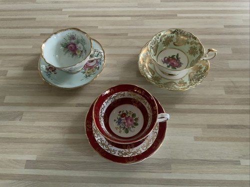 Vintage cups saucers - x,
