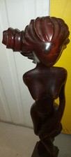 VINTAGE WOOD SCULPTURE OF A