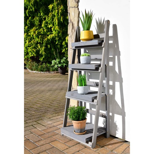 Tier wooden ladder plant - wooden,