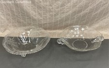 Clear Etched Glass Decorative Bowls