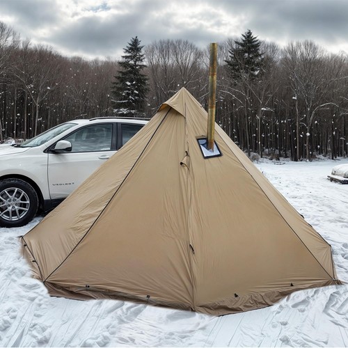 Camping hot tent with - hot, wood