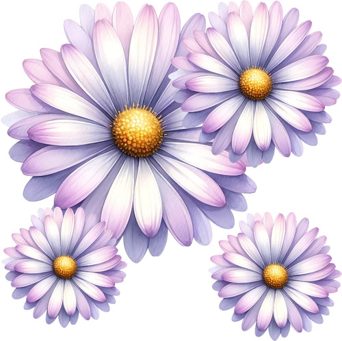 Lilac daisy flower vinyl - daisy,
