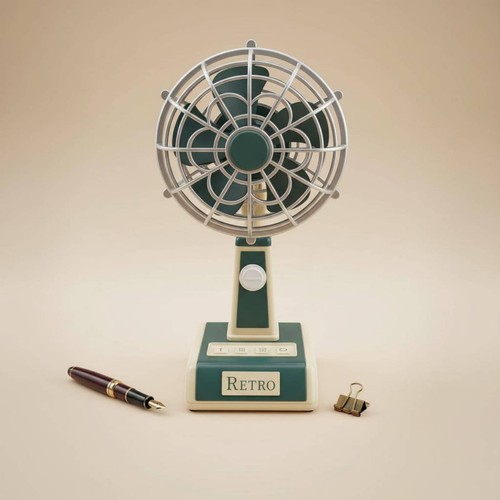 Mini desk fan speed - desk, 3