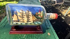 WW2 German POW Ship in Bottle * Canada Provenance * Mint * Amazing Diorama !!!!