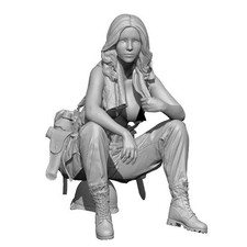 1/35 WWII Sexy Female Soldier Model Kit DIY Unpainted Military Resin Figure Toys