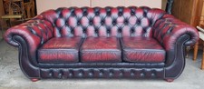OXBLOOD LEATHER CHESTERFIELD