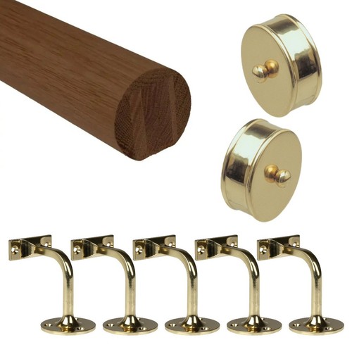 Dark hardwood mopstick - dark,