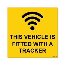 This Vehicle is Fitted with A Tracker Self Adhesive Sticker - Car Van SG409