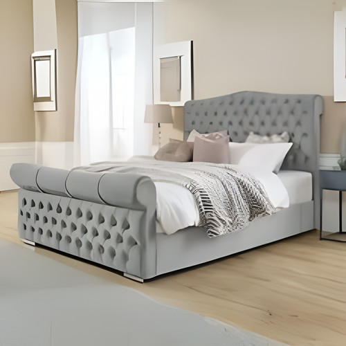 Sleigh bed frame plush - frame,