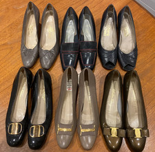 5 pairs Salvatore Ferragamo + 1 Shoes made Italy designer size 8.5 & 9 narrow