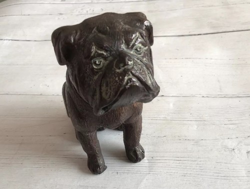 Bronze english bulldog car - english,