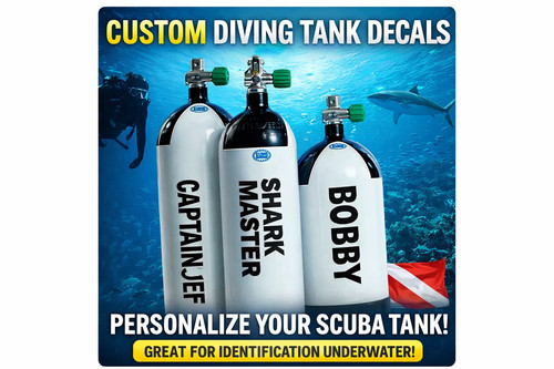 Scuba diving cylinder decals - scuba,