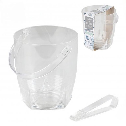 Clear plastic ice bucket - clear,