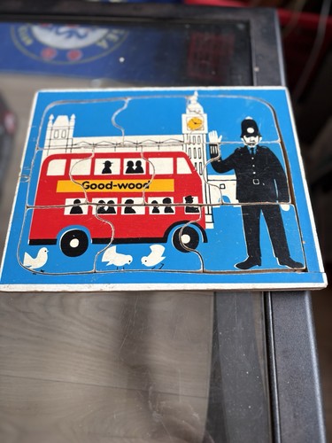 Vintage large piece wooden - piece, bus