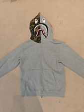 Bape Shark Hoodie Grey And Camo