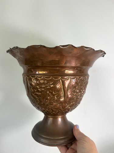 Antique copper jardiniere - antique,