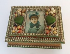Antique Shell Work Sewing Box