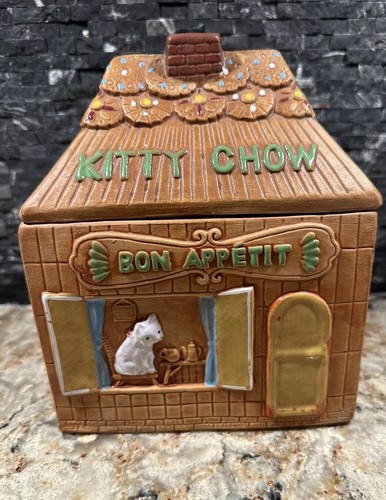 Vintage cat cookie jar - vintage,
