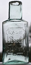 Antique Aqua Glass Pharmacy - "CASH Boots Chemists" Embossed Medicine Bottle